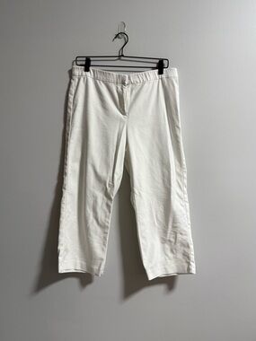 J Jill White Zip Front Waist Capris